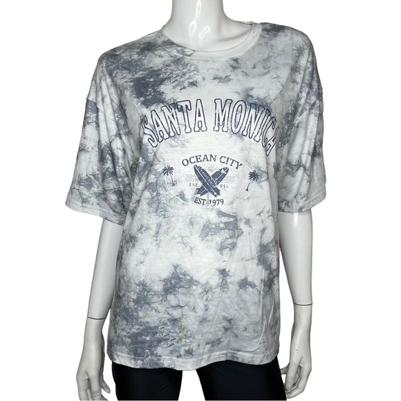 SHEIN Tops - 🤑 5/$20 SHEIN Santa Monica Tie Dye Short Sleeve Graphic Tee Shirt